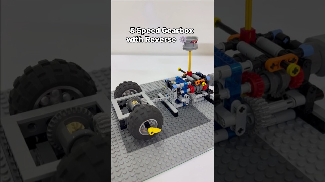 Lego 5 Speed Gearbox With Reverse⚙️🏎️#LegoTechnic#Engineering