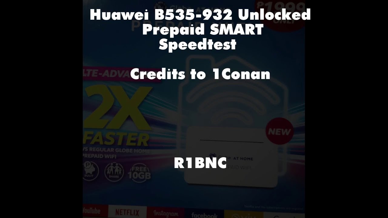 Demo: Huawei B535-932 (Globe at Home Prepaid WiFi) Smart LTE Speedtest Openline/Unlocked