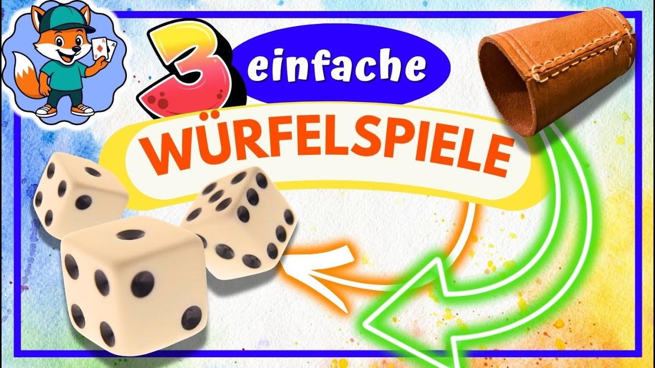 3 einfache Würfelspiele für Kinder 🎲 schnelle Spielideen mit 3 Würfeln