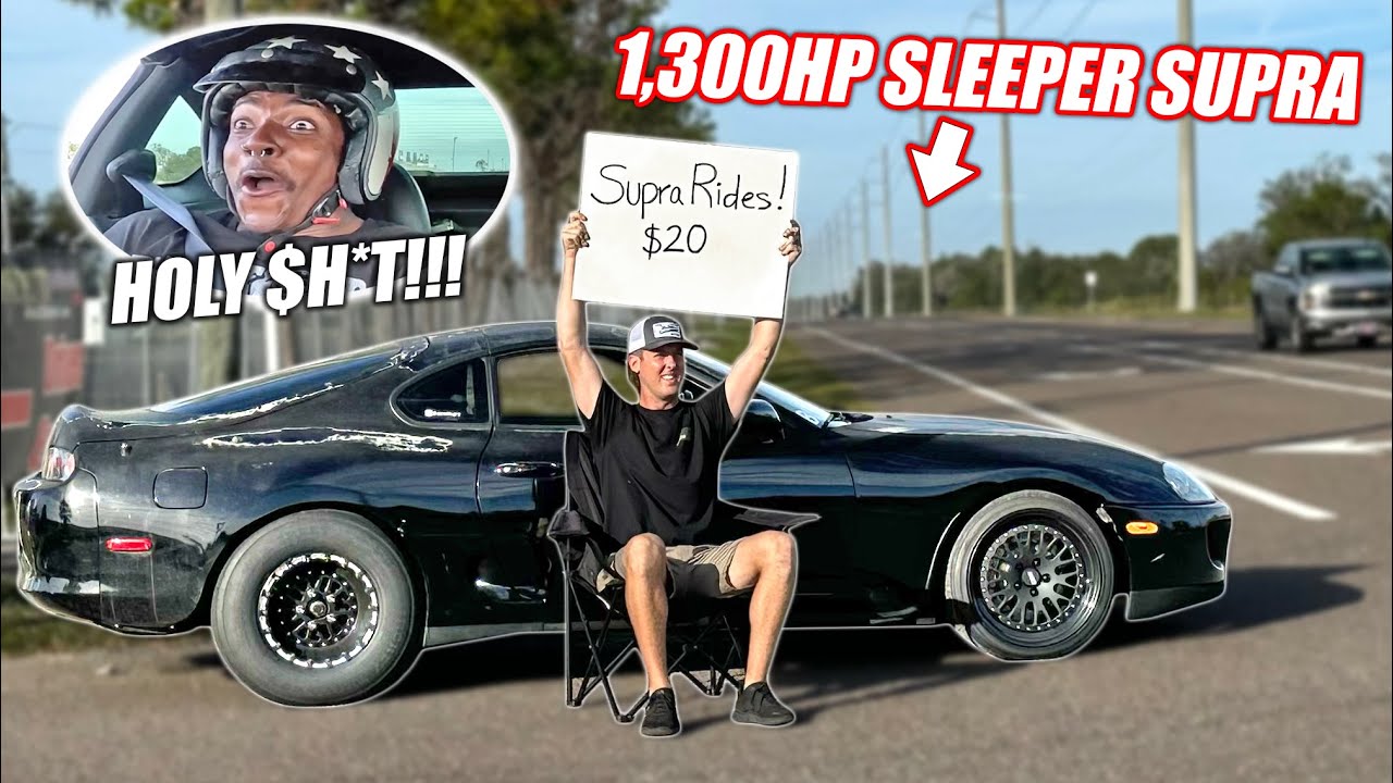 Supra за 20 долларов!!! Ужасающий прохожих мощностью в 1300 лошадиных сил...