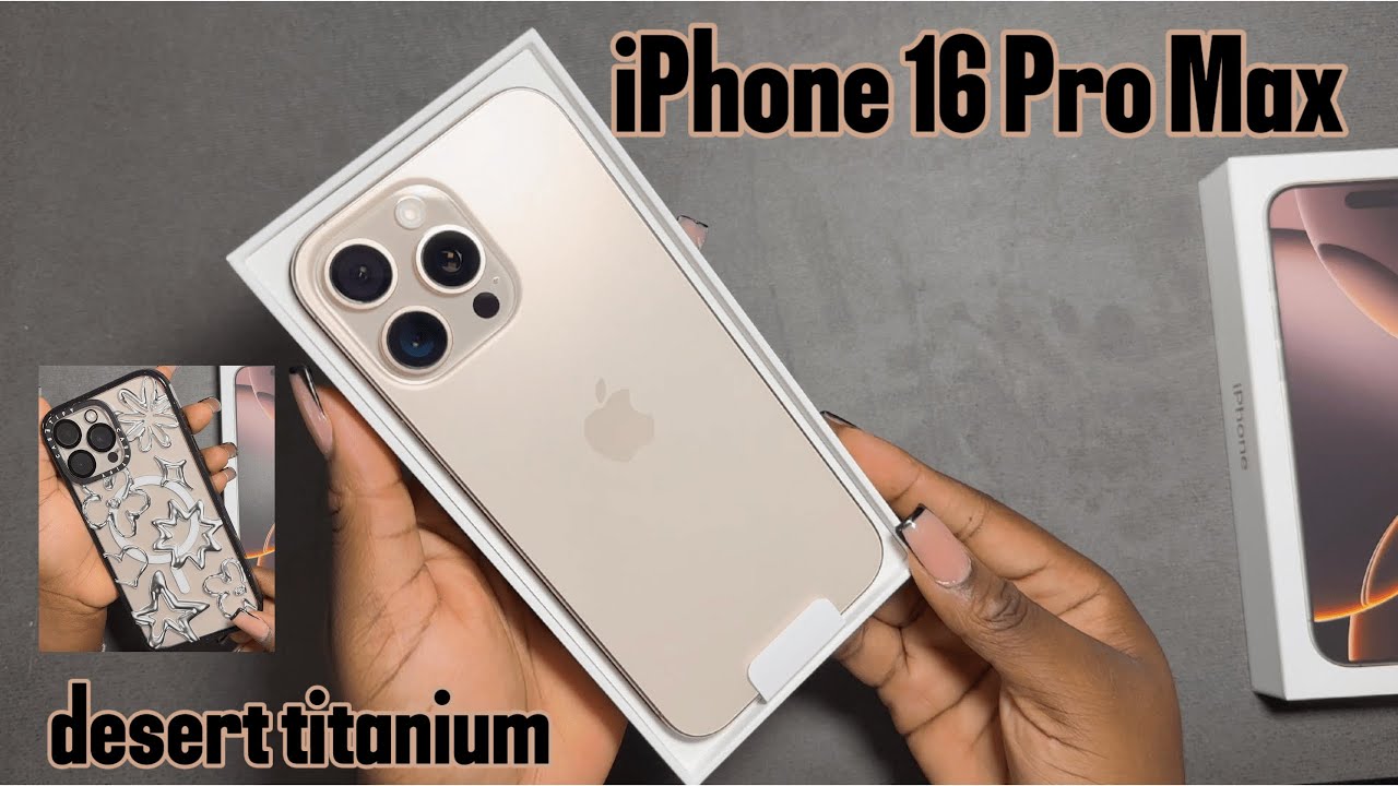 iPhone 16 Pro Max - desert titanium unbxing 📦 ✨ (phone case, setup, camera test & more)