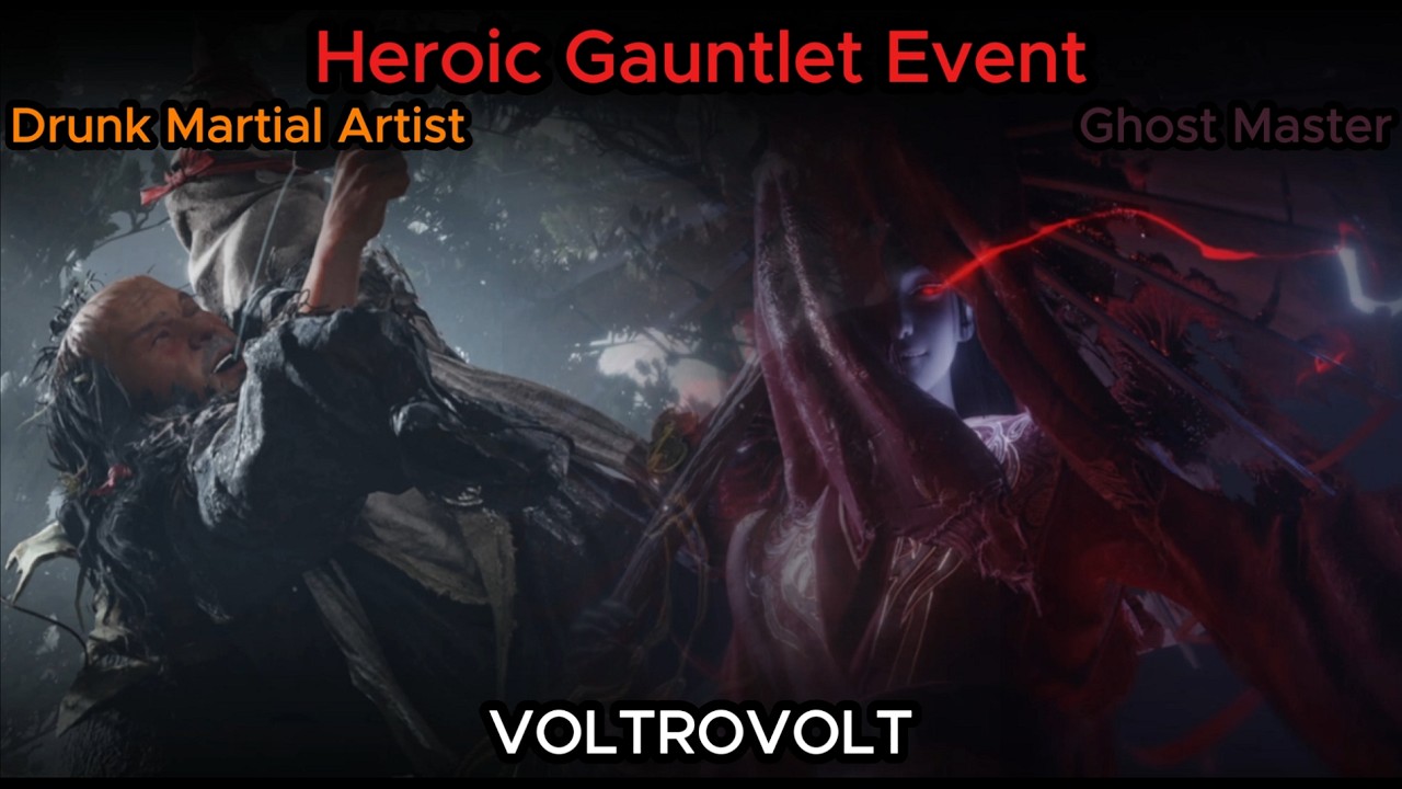 Drunk Martial Artist | Ghost Master | Heroic Gauntlet Event | Where Winds Meet Gameplay #viral #fyp