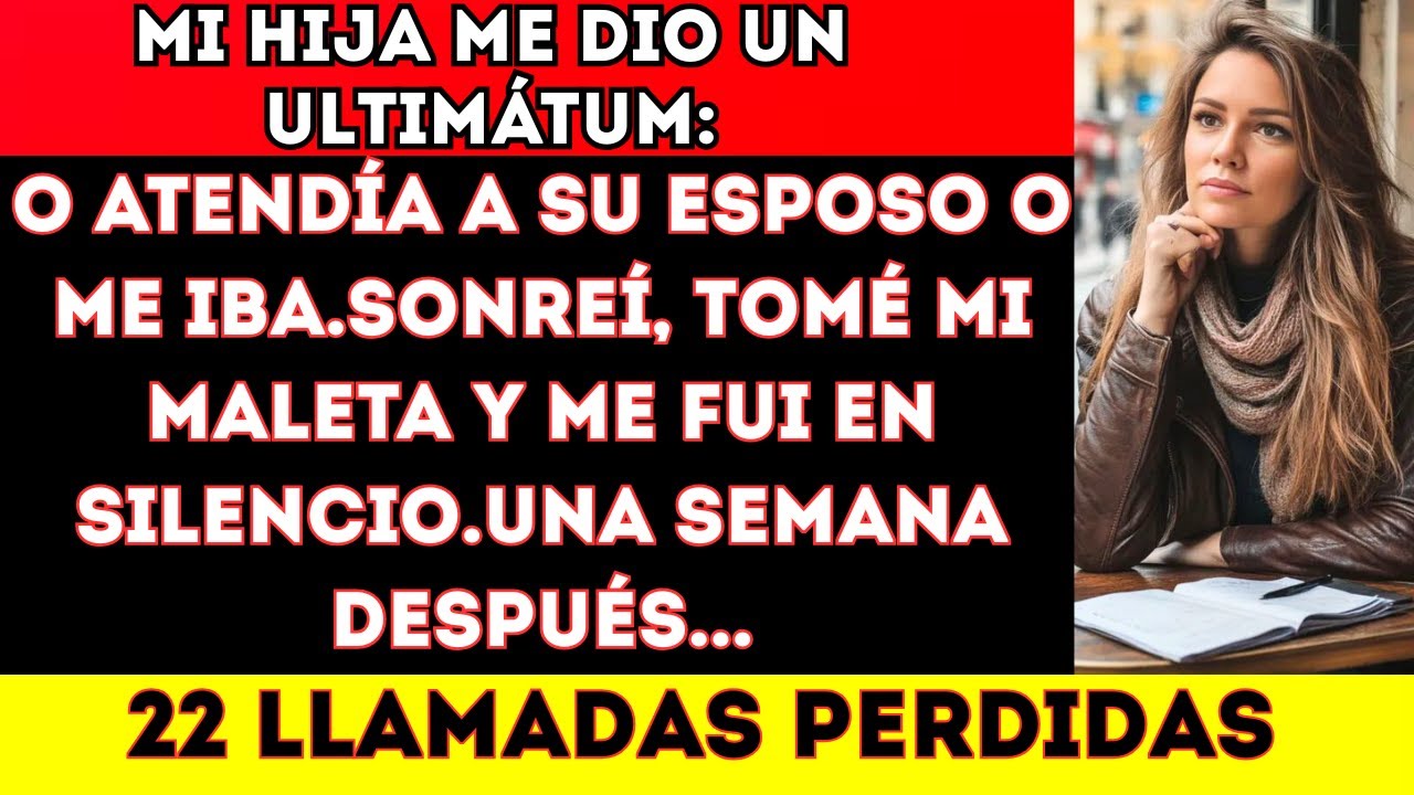 Mi hija me dio un ultimátum: o sirvo a su esposo, o me voy. Sonreí, tomé mi maleta...#viral