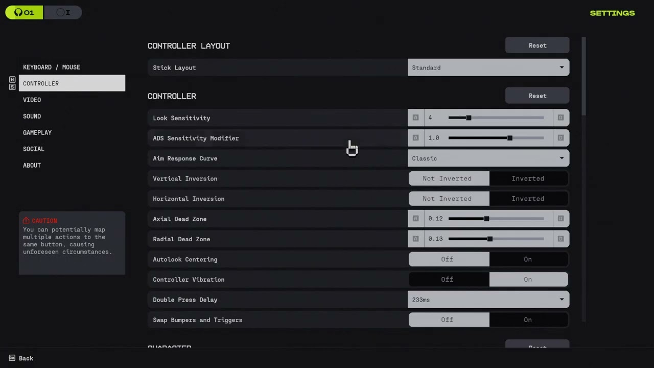 Marathon - How to Adjust Aim Curve for Controller