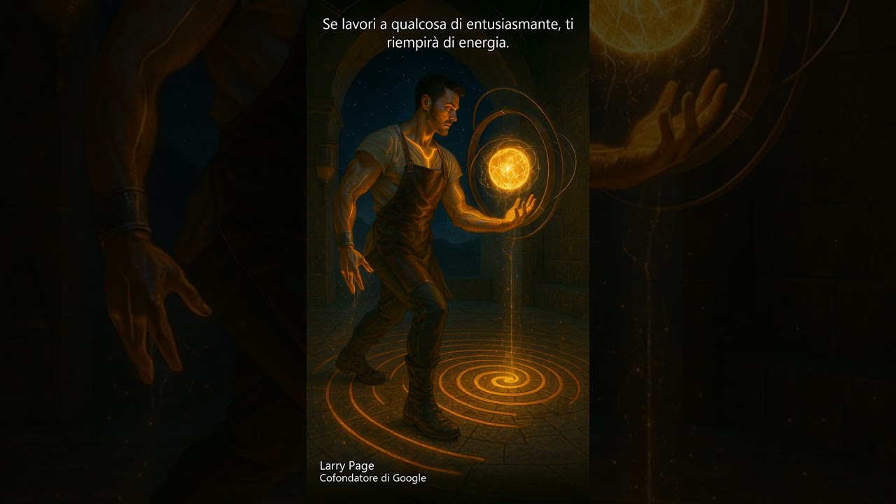 Se lavori a qualcosa di entusiasmante, ti riempir&agrave; di energia