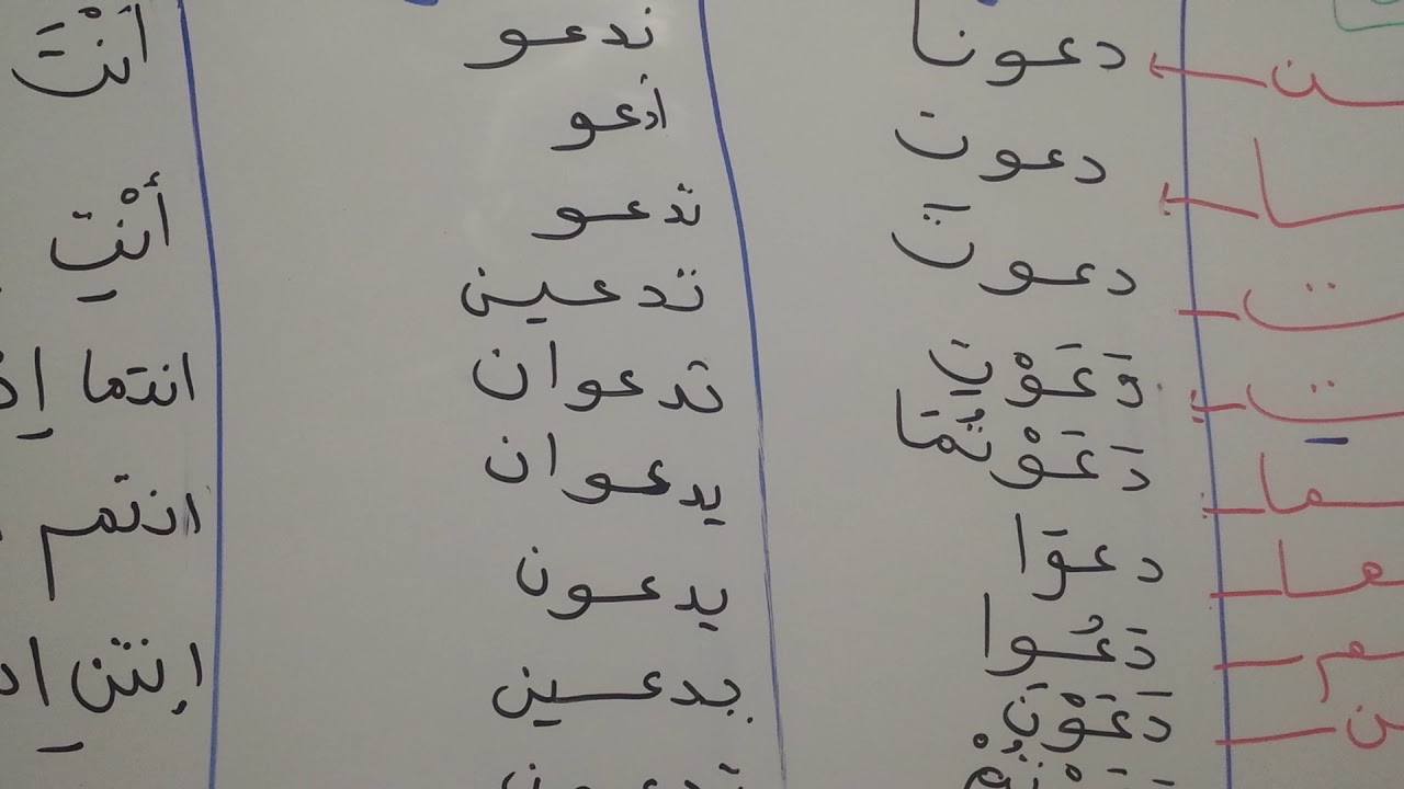 تصريف الفعل المعتل