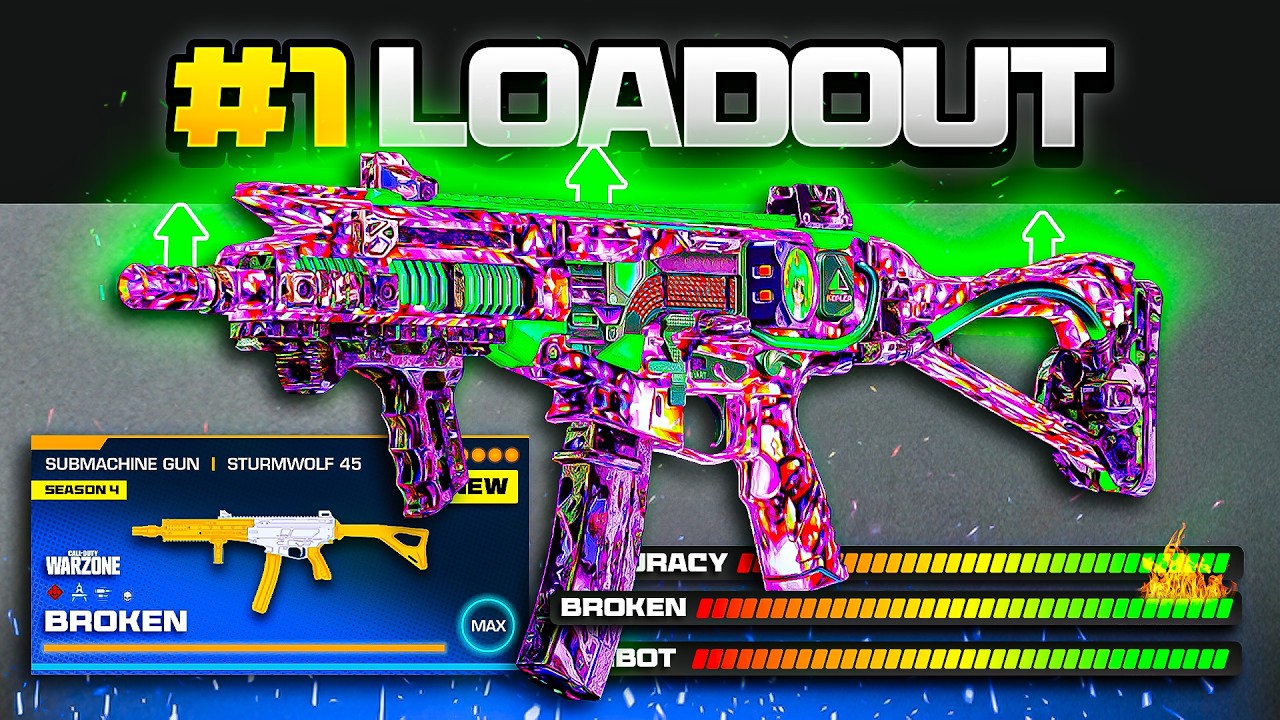 the BEST *BROKEN* META LOADOUT in Warzone after the NEW UPDATE! (BUFFED STURMWOLF 45 Setup)