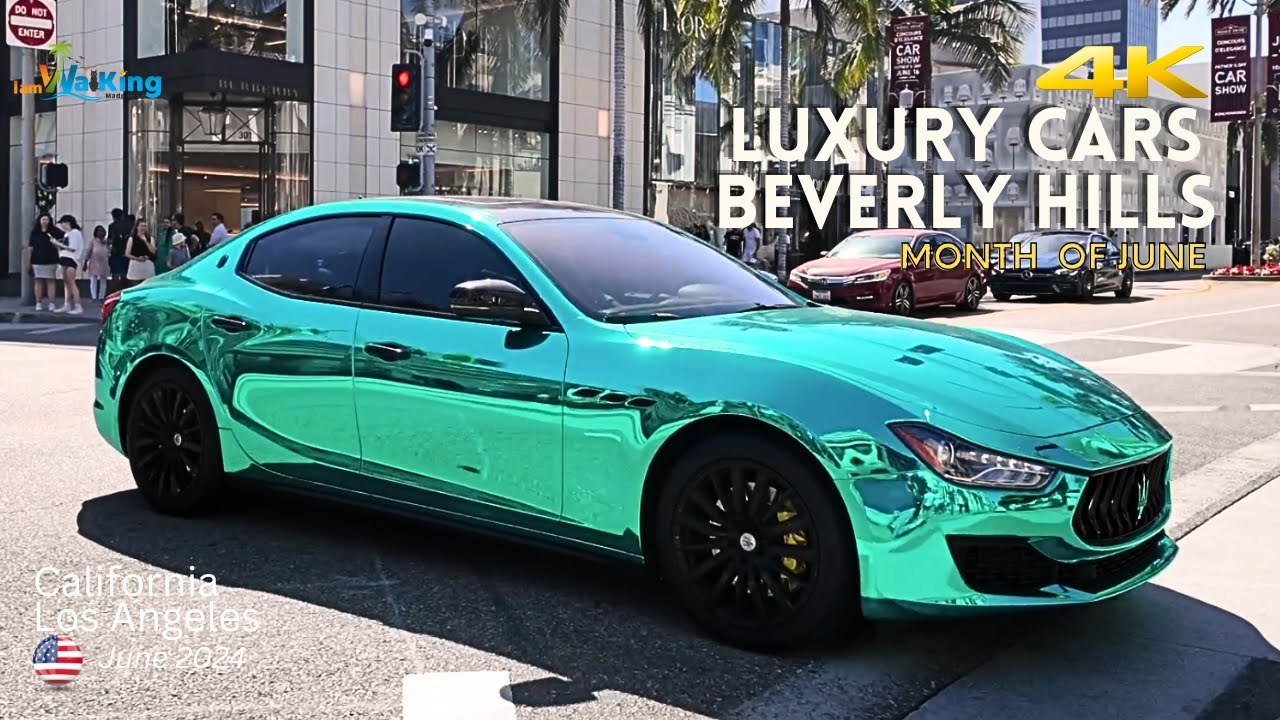 Luxurious CARS of BEVERLY HILLS 🏎️  Month JUNE | California [4K] 🇺🇸