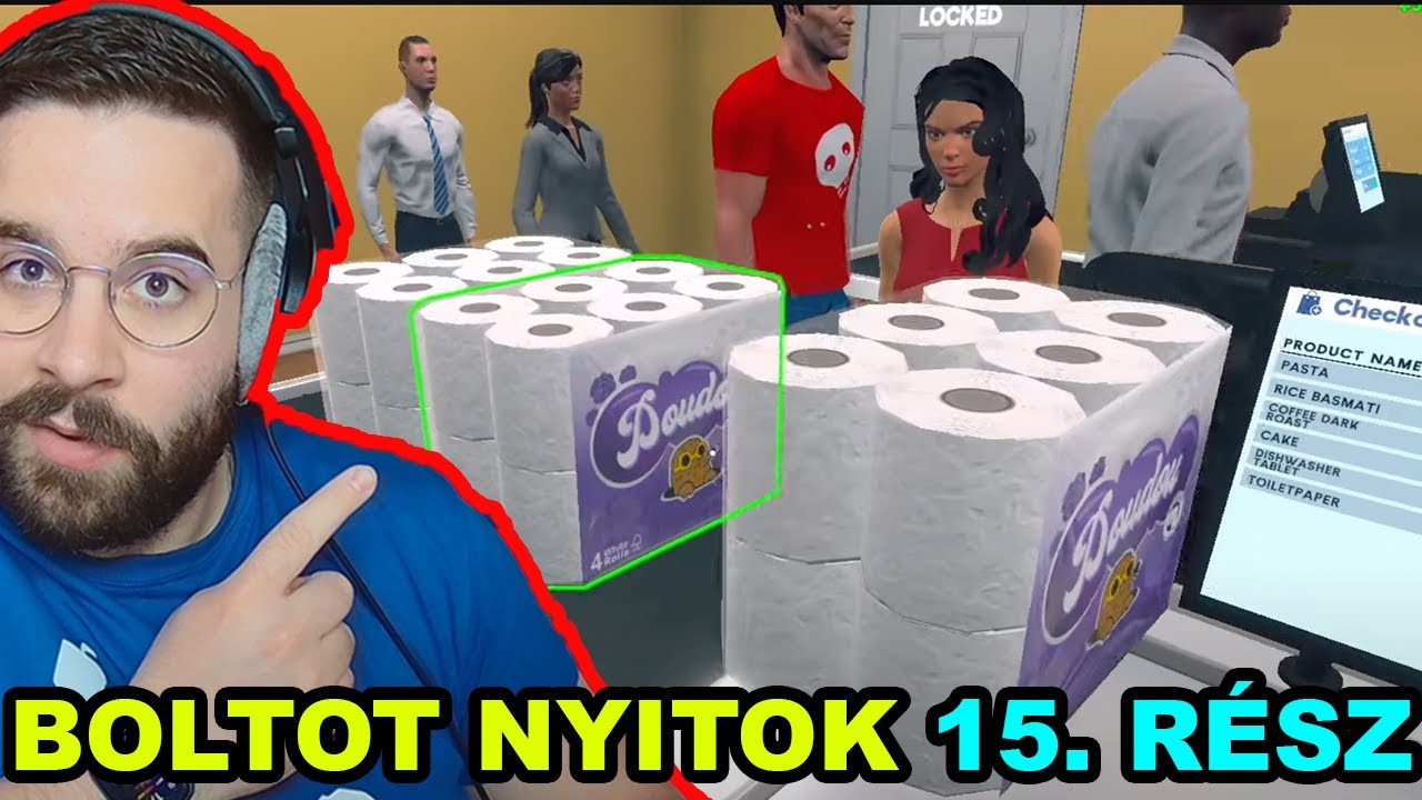 MEGVESZI AZ ÖSSZES WC PAPÍRT ez a nő? 😂 | Supermarket Simulator 15. rész