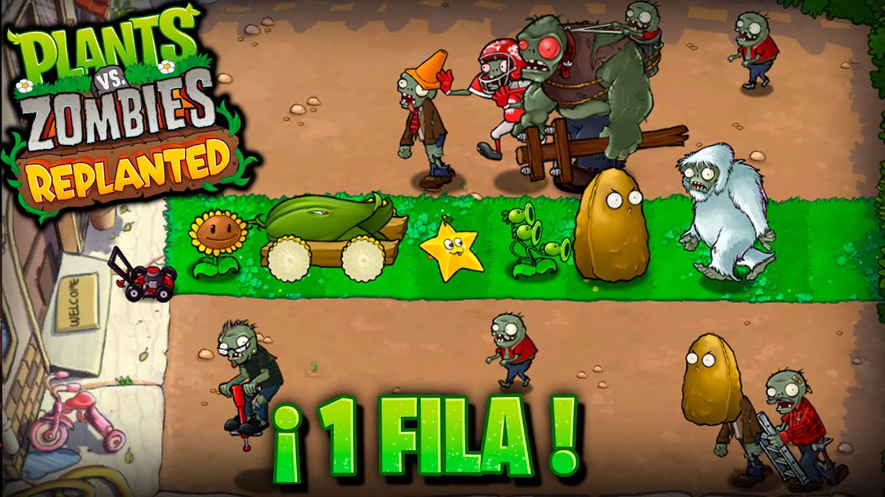 ¿Es posible terminar Plantas vs Zombies REPLANTED con solo 1 FILA?