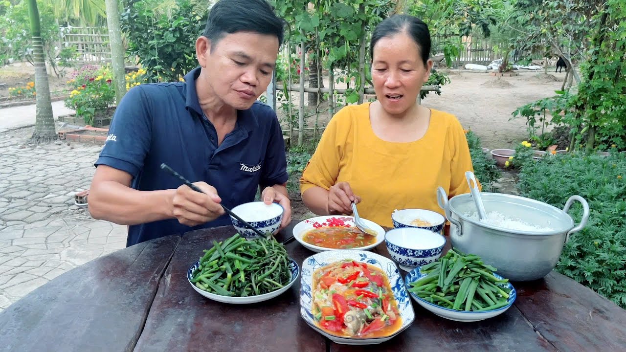 Cá Dảnh Kho Cà - Luộc Thêm Mớ Bông Hành Chấm ăn Ngọt Lịm 