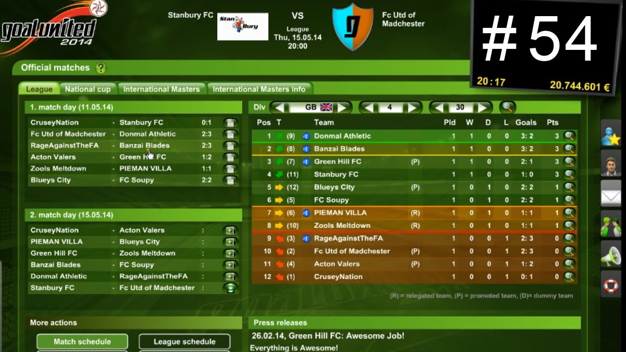 Goal United Football Management GAME #54 - Amazing Youth Player!