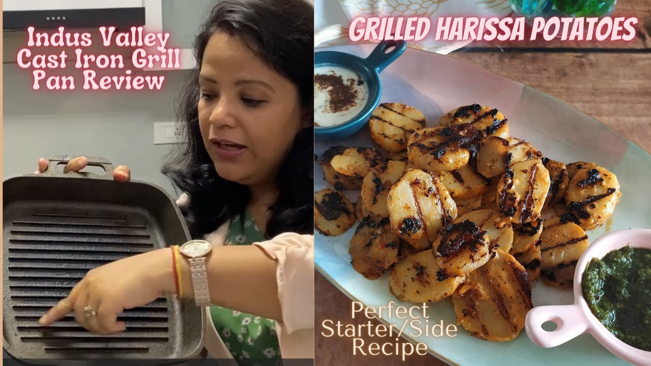 Indus Valley Grill Pan Review & Grilled Harissa Potatoes Recipe | Is it worth buying a Grill Pan?