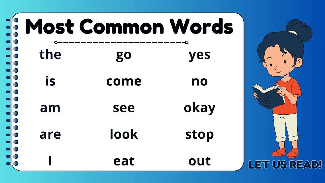 MOST COMMON ENGLISH WORDS | Learn First Words in English | Read along with me | with Teacher Jake