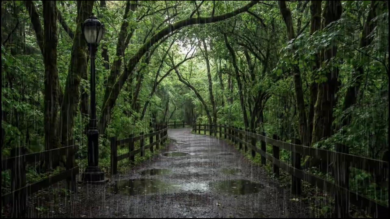 Rain in the Forest at Night 🌙 | Peaceful Nature Soundscape for Deep Sleep and Meditation