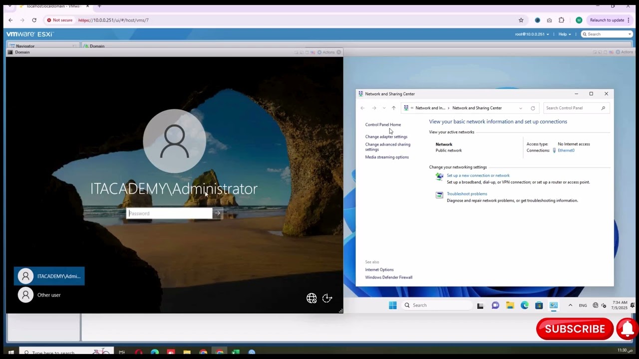 #windows #server #session 2   شرح إنشاء Active Directory وربط أجهزة بالدومين | Windows Server
