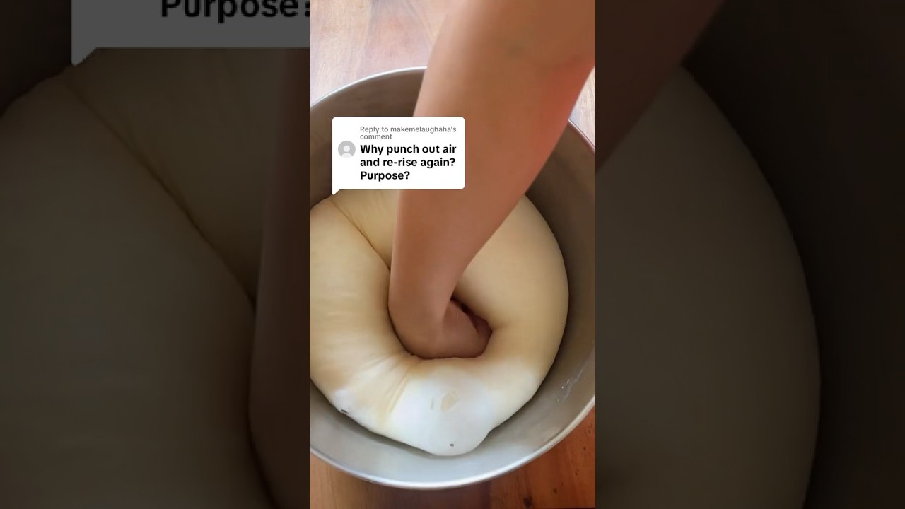 Why punch out air in bread dough 🥊 after bulk fermentation #baking #bread
