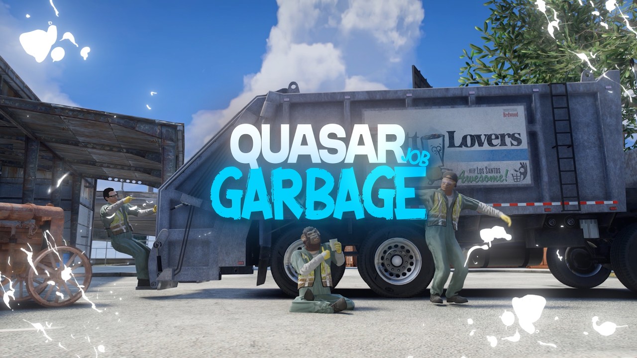 Quasar Garbage Job 2.0 для FiveM | Многопользовательские миссии и расширенная RP-задание