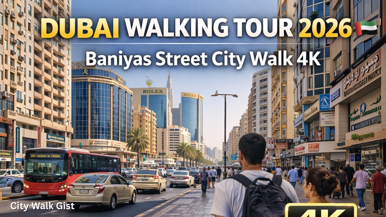 Dubai 4K 🇦🇪 City Walk | Baniyas Walking tour in 4K UHD