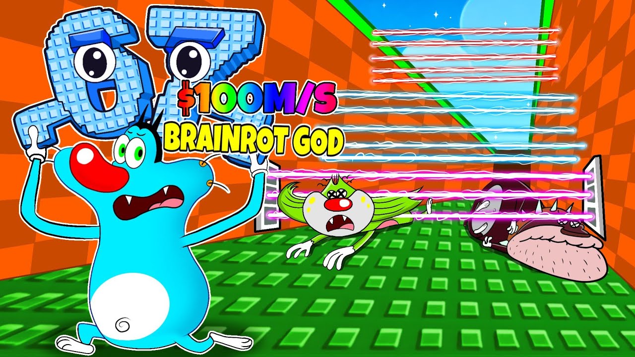 Roblox Oggy Playing Jump Lazer For Brainrot With Jack 