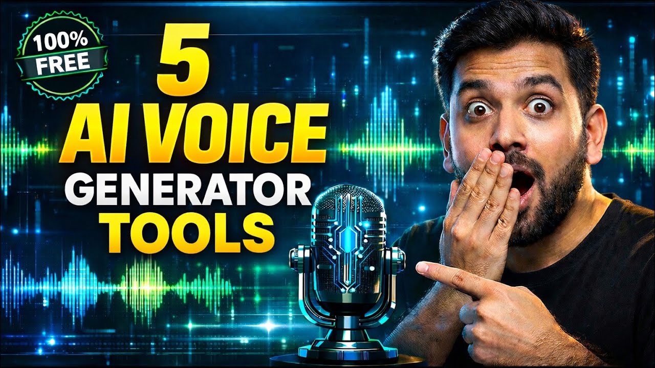 5 Best FREE AI Voice Tools 😱 Unlimited Voice Generate + Editing Trick