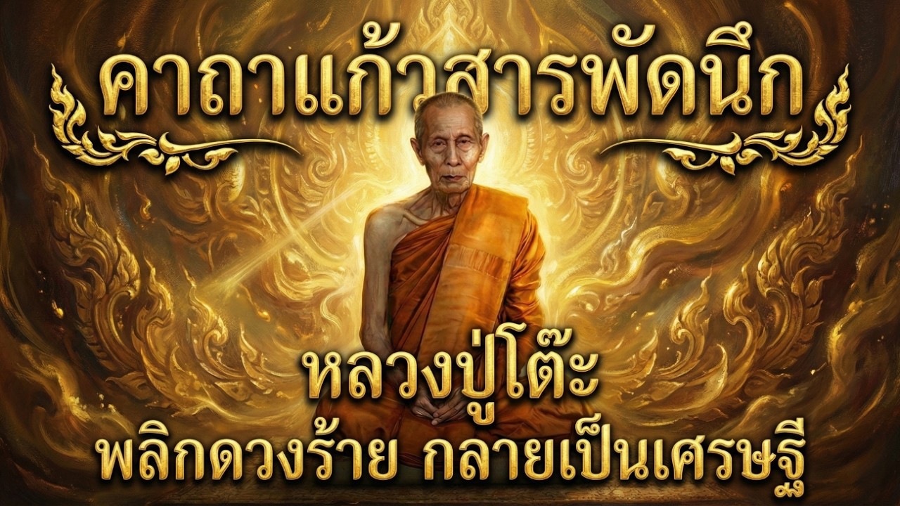 คาถาแก้วสารพัดนึก หลวงปู่โต๊ะ สวดพลิกดวงร้ายกลายเป็นดี รับทรัพย์เป็นเศรษฐี