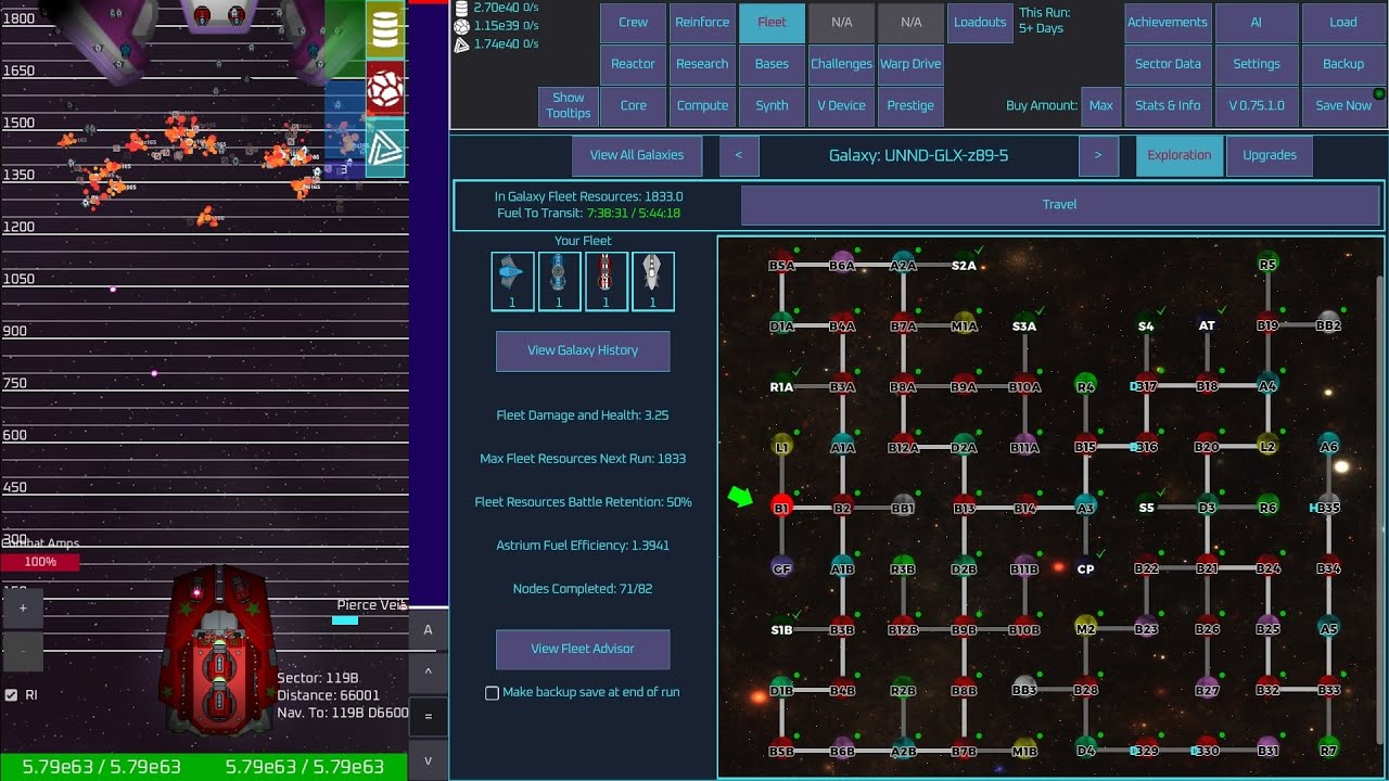 Unnamed Space Idle. Fleet Galaxy 5: z89. (Part 4) (BB3 and B31. FRR 50%)