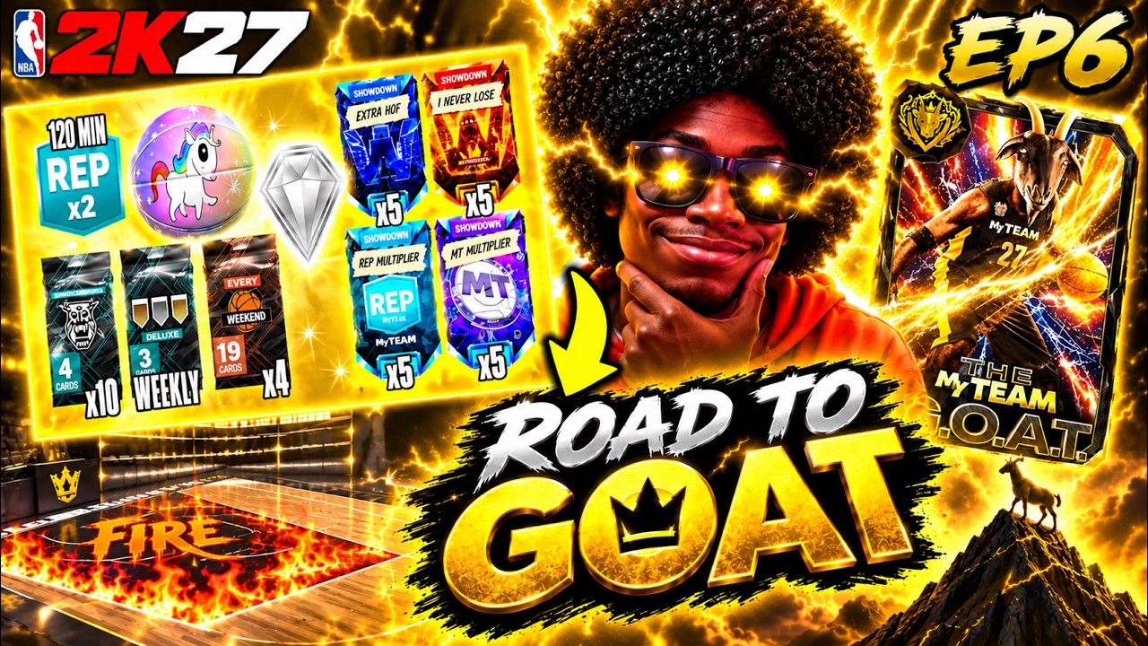 Я достиг уровня Diamond 5 в режиме MyTeam в NBA 2K27!! Стремлюсь получить звание 7'9 GOAT и макси...