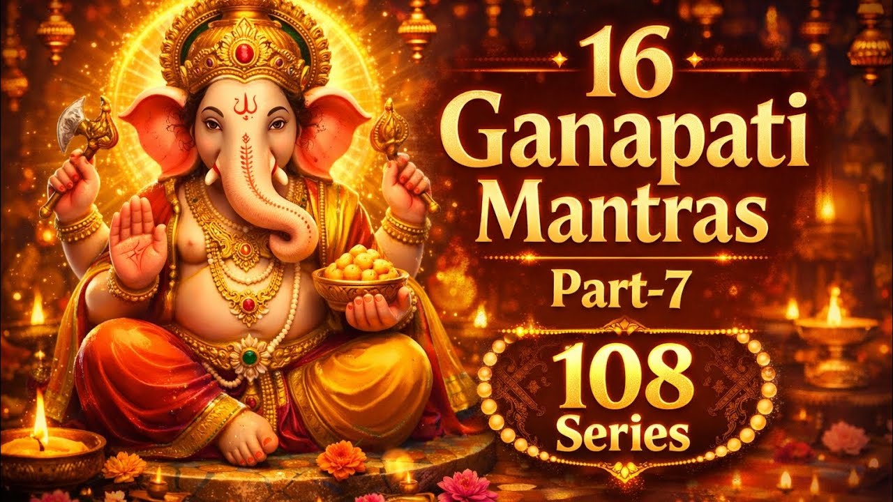 Om Samasta Devatā Mūrtayē Namaḥ |16 Sacred Ganesh Mantras for Peace Prosperity l part-7