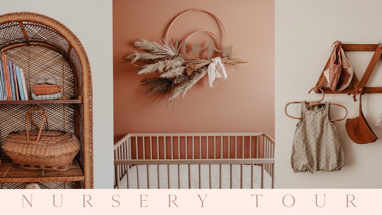 NURSERY TOUR AND ORGANIZATION // BOHO DESERT, NEUTRAL WARM TONES, BABY GIRL ROOM, NURSERY REVEAL