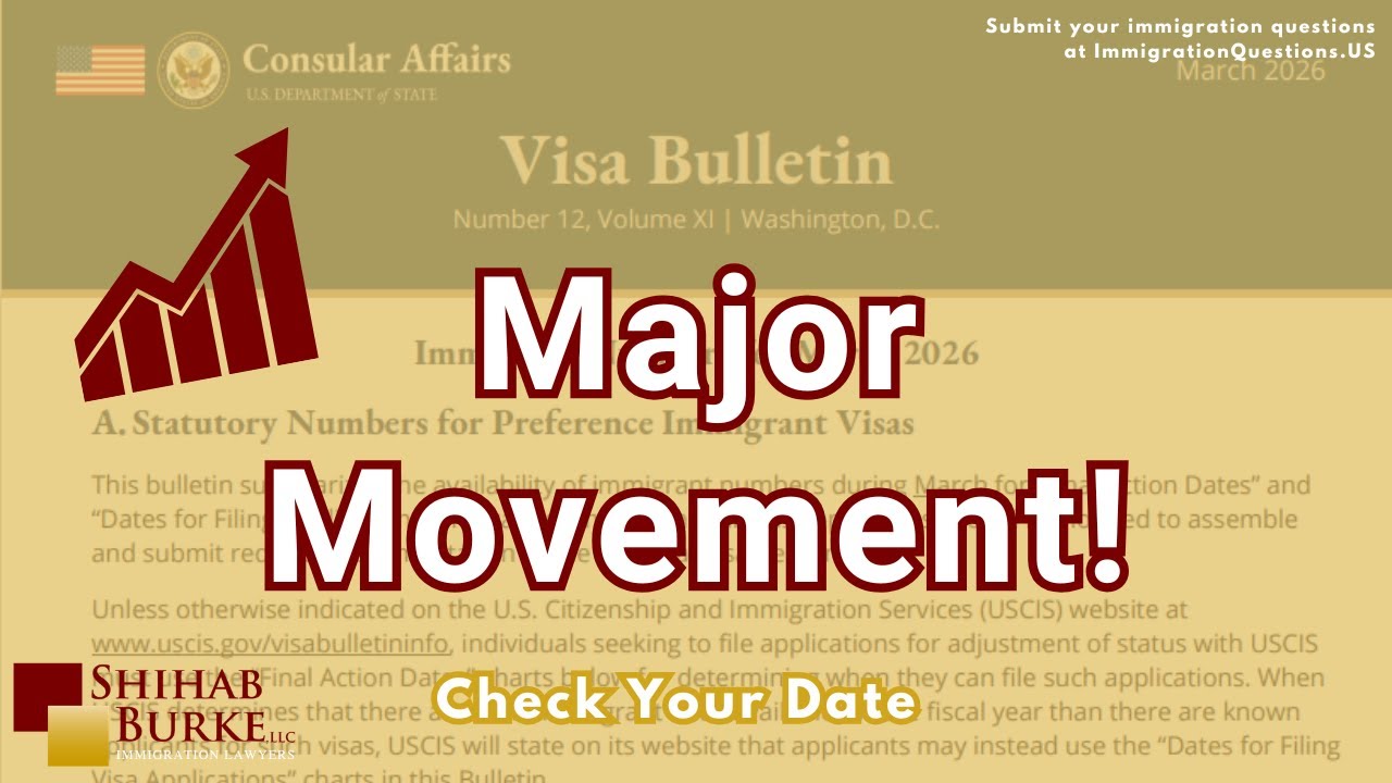 Major Movement on the March 2026 Visa Bulletin
