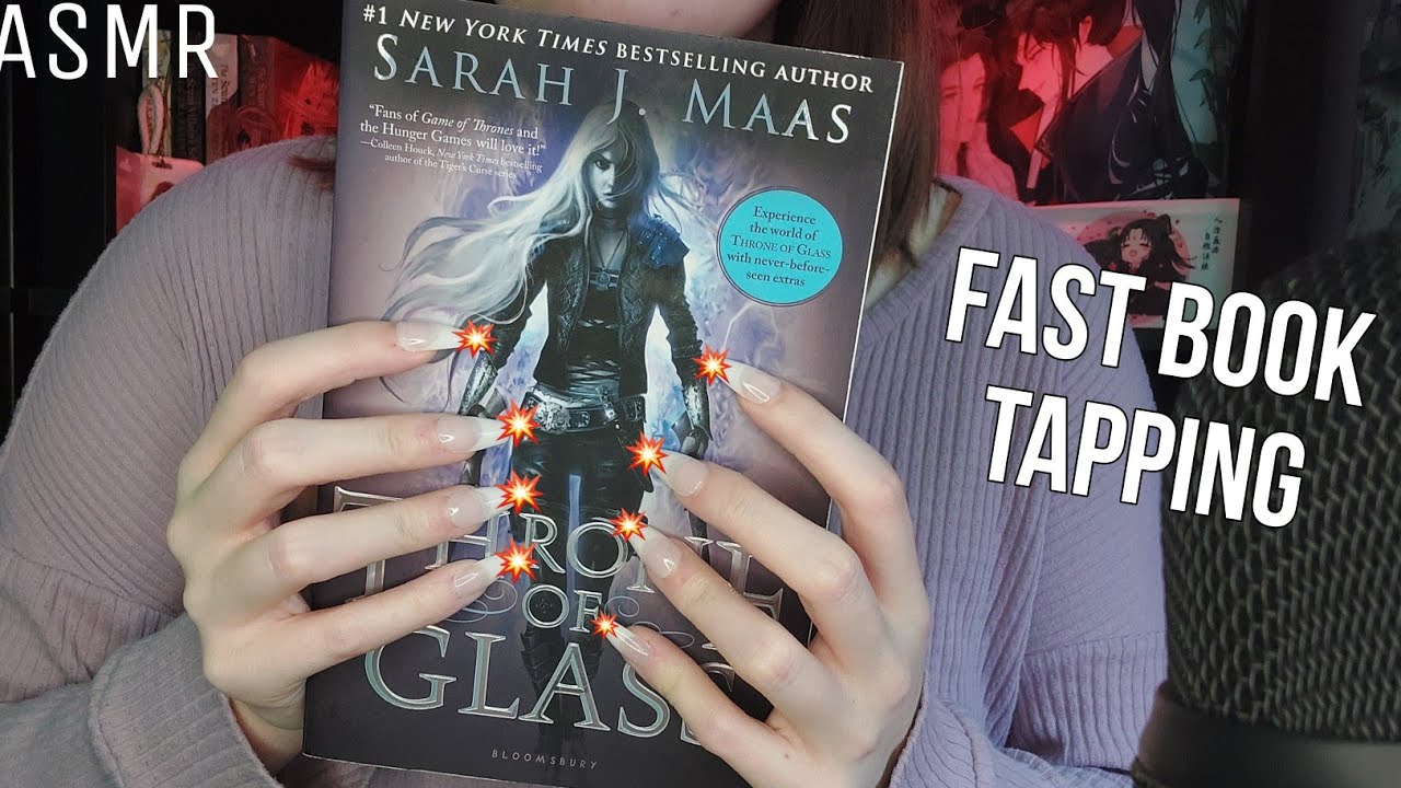 FAST AND AGGRESSIVE BOOK TAPPING ASMR 📚🩷