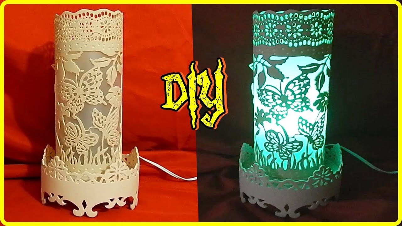 Aprenda fazer uma luminária de pvc floral