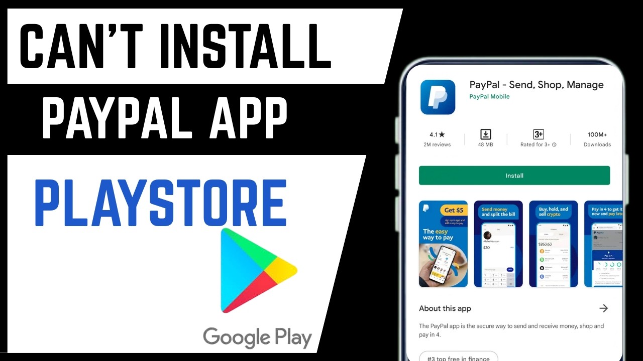 How To Fix Can't Install PayPal App From Google Playstore