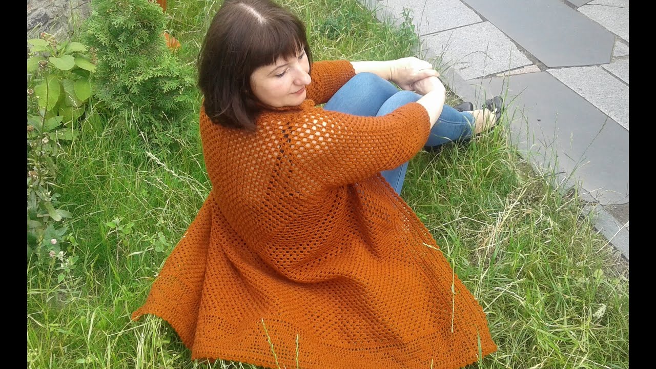 Кардиган из шестиугольников. Фотоальбом. Часть 5.  Knitting women's cardigan.