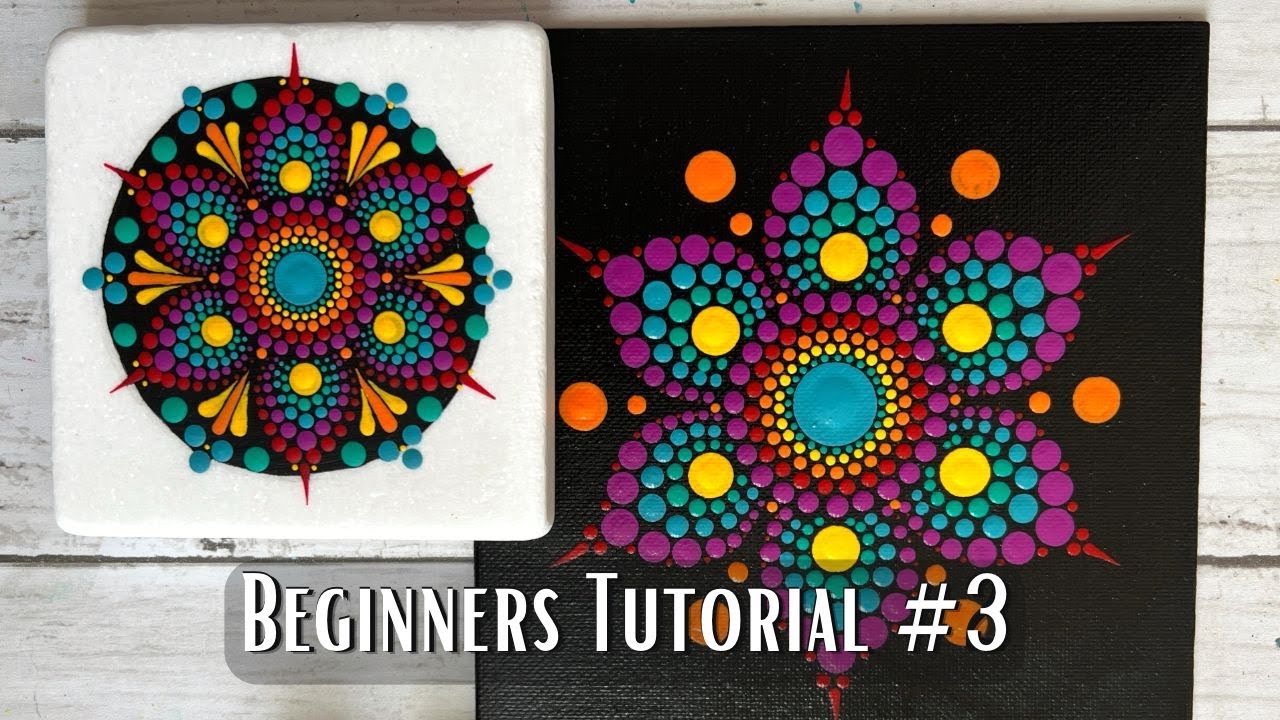 Rainbow Dot Mandala 12 Point Tutorial 6