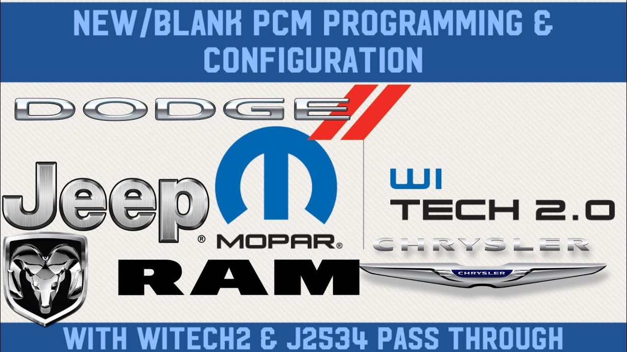 Программирование/перепрошивка нового или пустого PCM для CHRYSLER, DODGE, JEEP и RAM с помощью Wi...