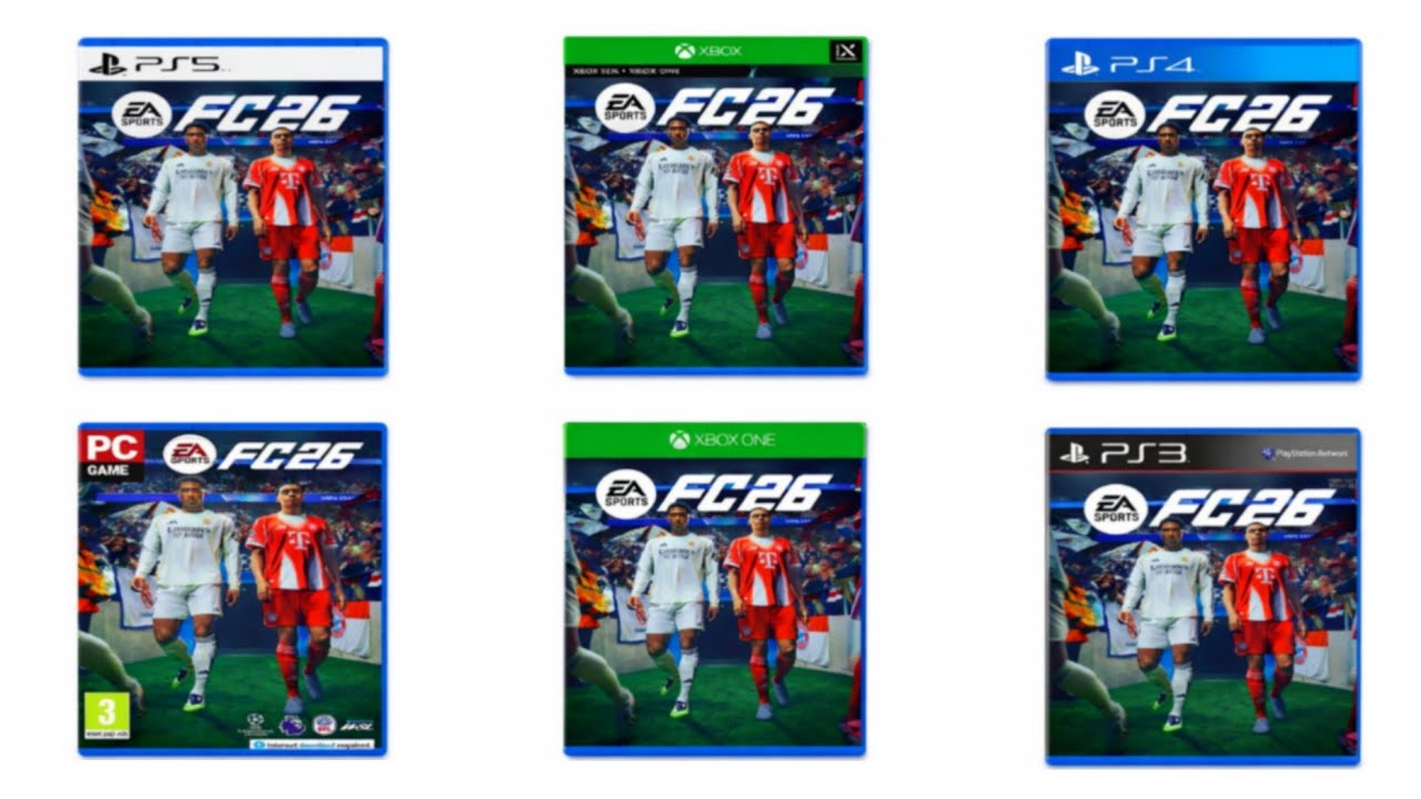 EA FC 26 PS5 против Xbox XS против PS4 против PC против Xbox One против PS3