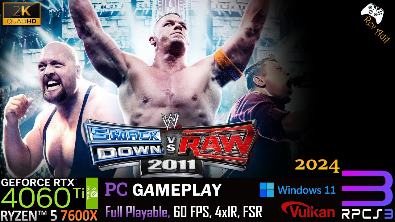 Геймплей WWE SmackDown vs Raw 2011 на ПК | RPCS3 | Полностью играбельно | Эмулятор PS3 | 2k60FPS ...