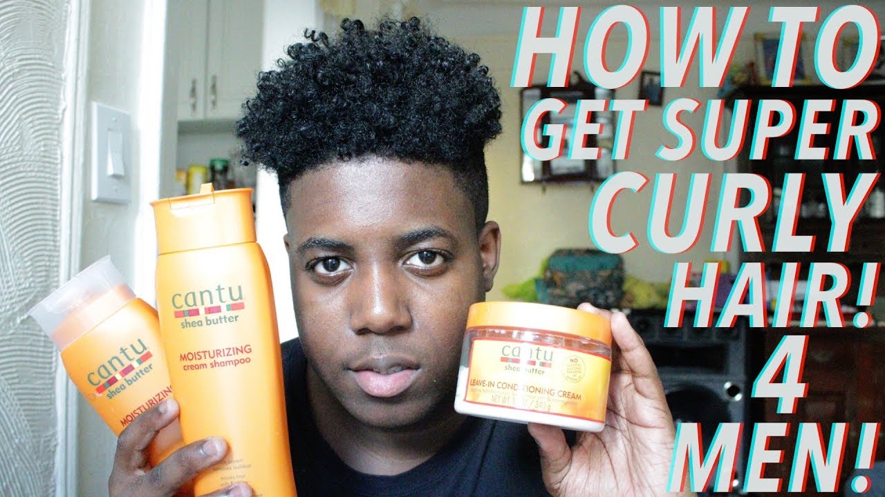 HOW TO GET NATURALLY CURLY HAIR FOR BLACK MEN! (EASY MENS TUTORIAL)