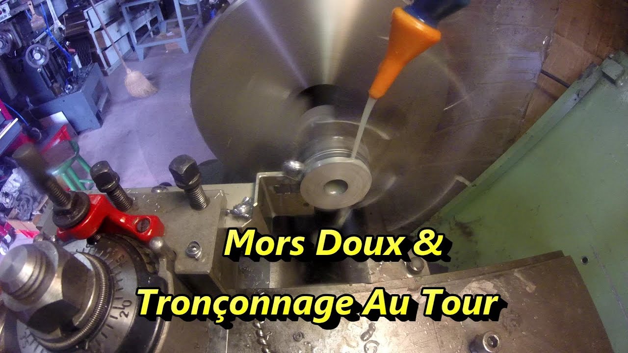 tournage mécanique, Alésage des mors doux & tronçonnage au tour
