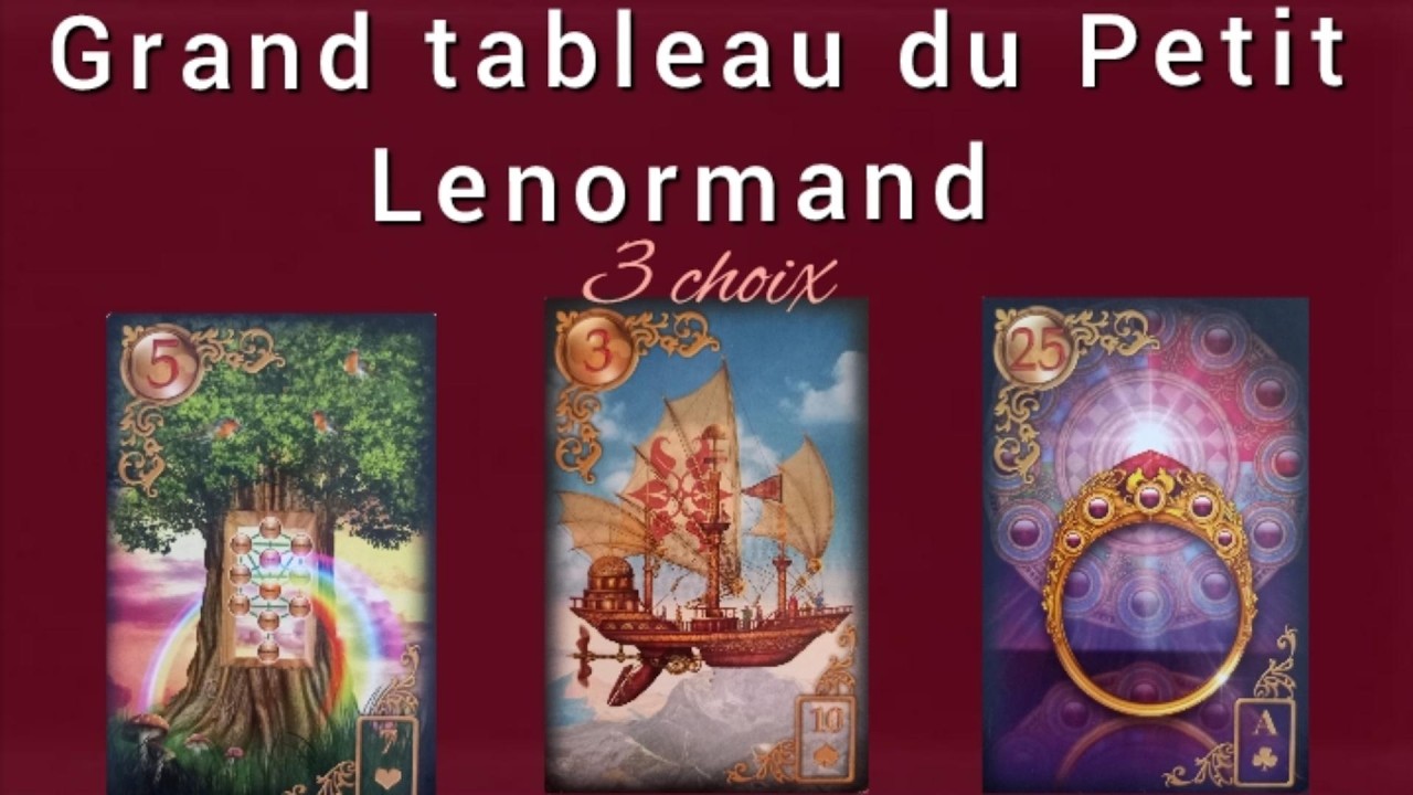 Grand tableau du Petit Lenormand - 3 choix - Intemporel