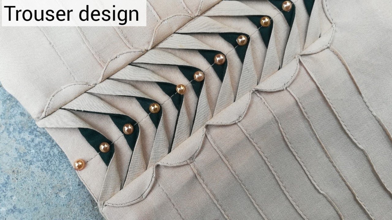 Trendy and Attractive Trouser design/Trouser poncha design making || Alisha designing