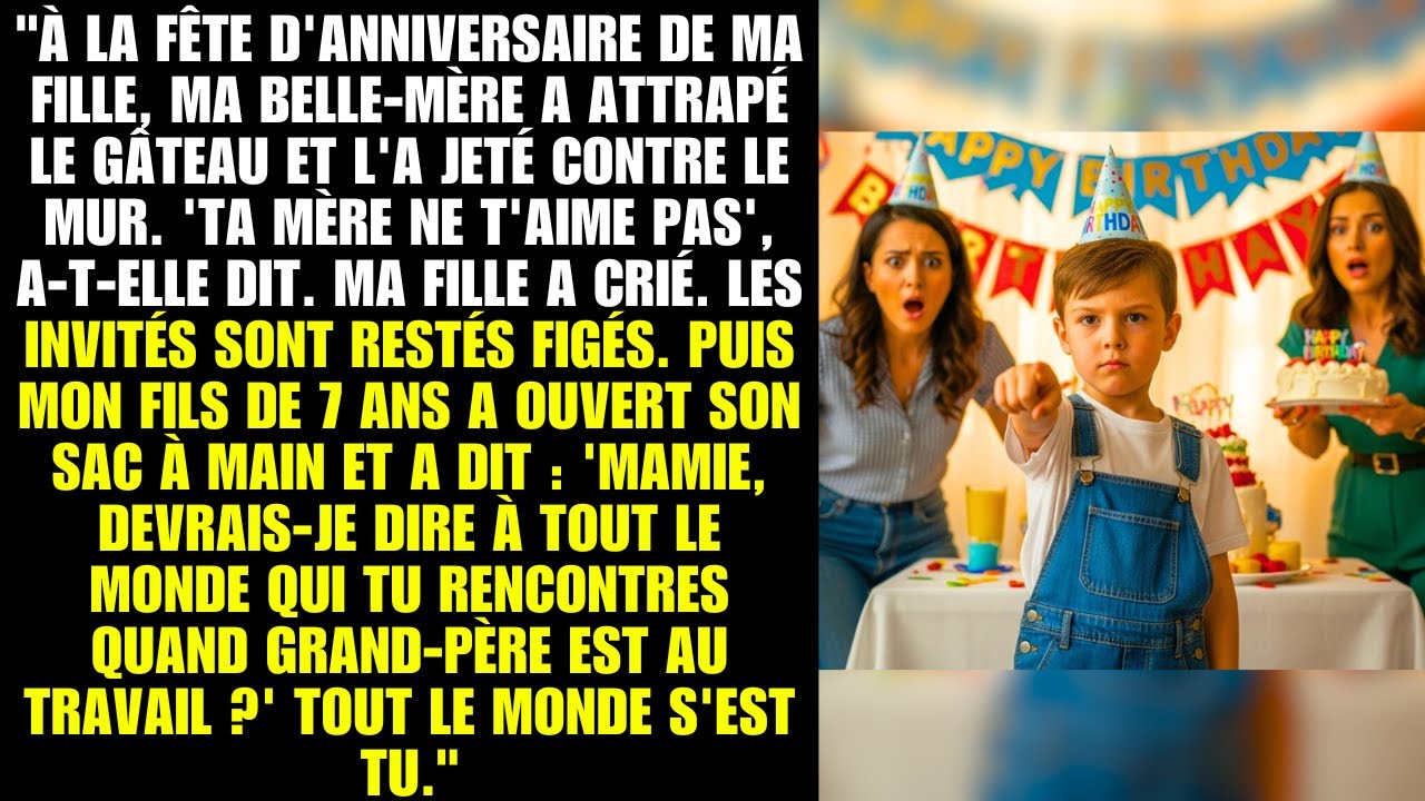 À la fête d'anniversaire de ma fille, ma belle-mère a attrapé le gâteau et l'a jeté contre le mur.