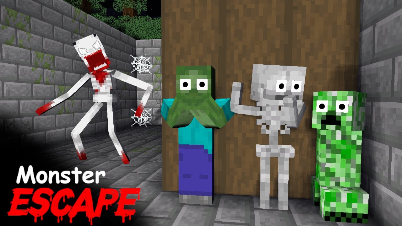 ESCAPE IN SCP-096 MAZE - Monster School - Minecraft Animation
