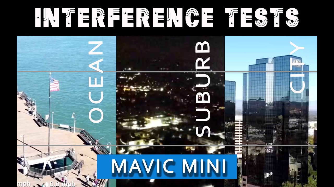 MAVIC Mini SEVERE WIFI INTERFERENCE RANGE TEST in 3 Environments - Ocean, Suburbs and City