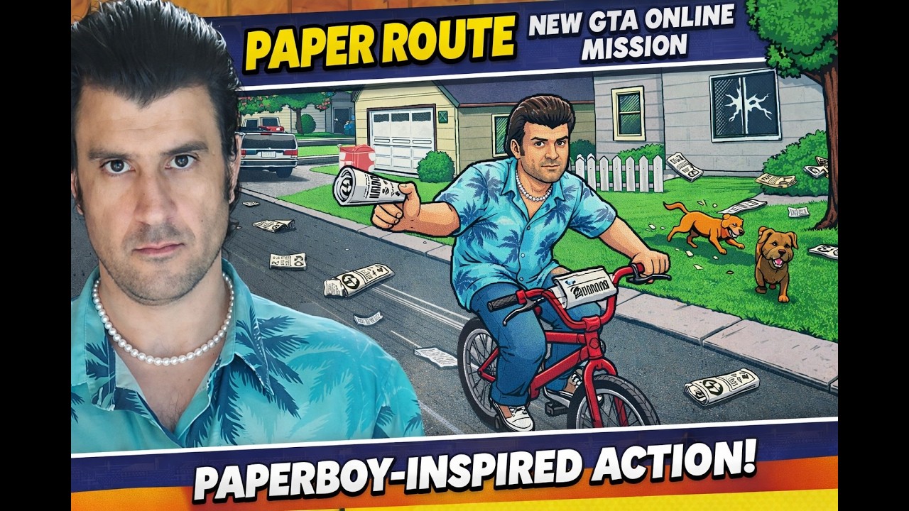 Paper Route – NEW GTA Online’s Paperboy-Inspired Mission - #nintendo #gta #rockstargames
