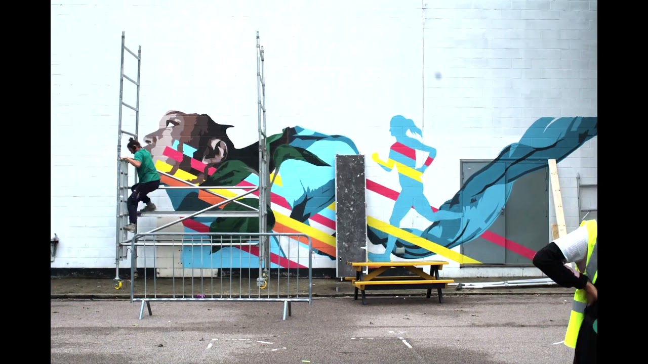 ATMA mural takes shape at Harris Garrard Academy