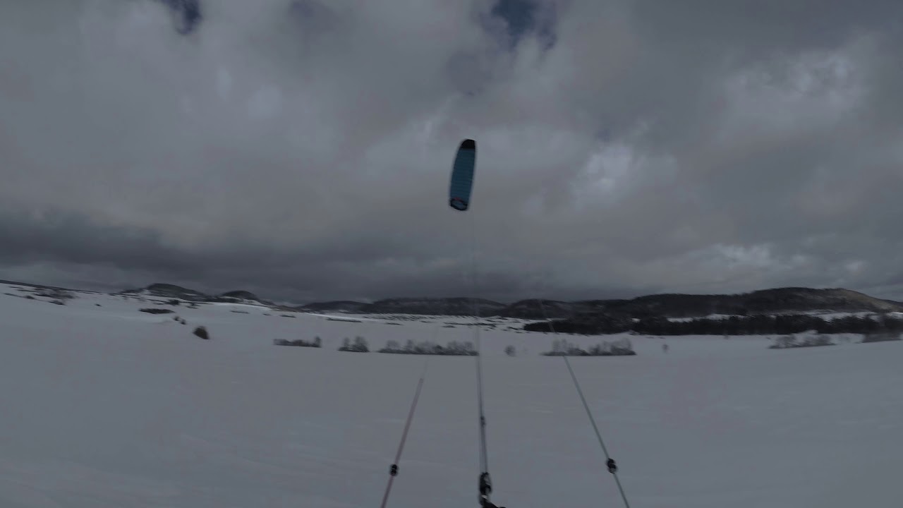 snowkiten in Ringingen auf der schwäbischen Alb