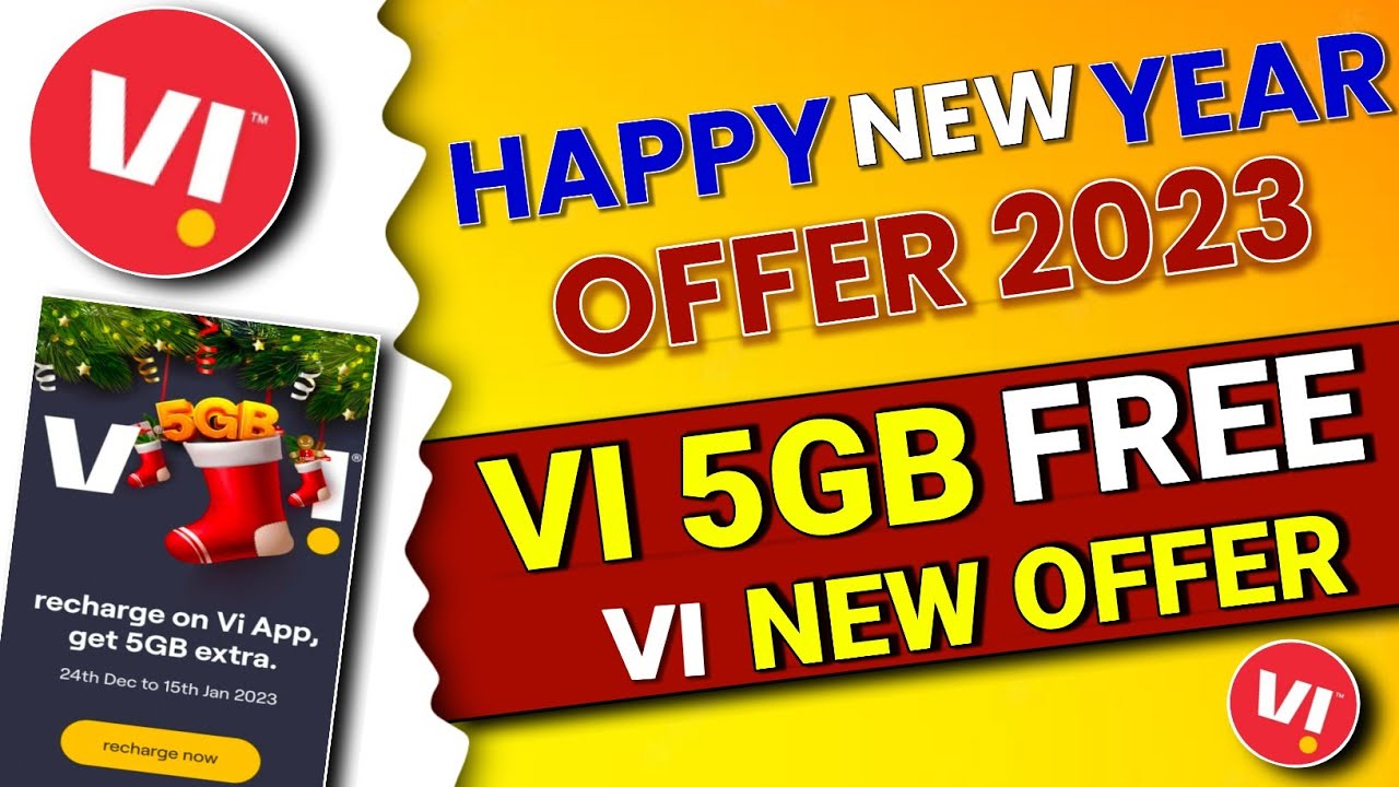 Vi Happy New Year Offer 2023 | Vi Free 5GB Data Voucher | Jio Happy New Year Offer 2023 | Free Data